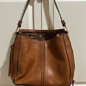 Montana West Tan Studded Shoulder Bag